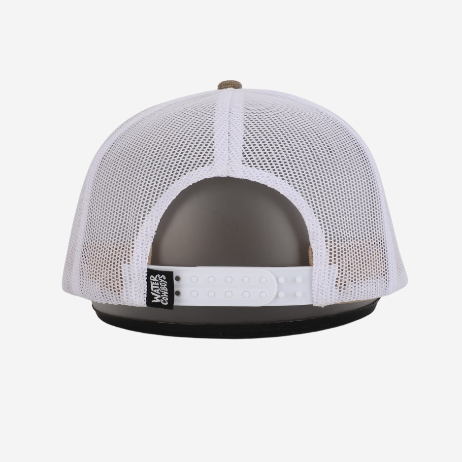 Waxed Frontier Trucker - Driftwood Leather Patch Hat