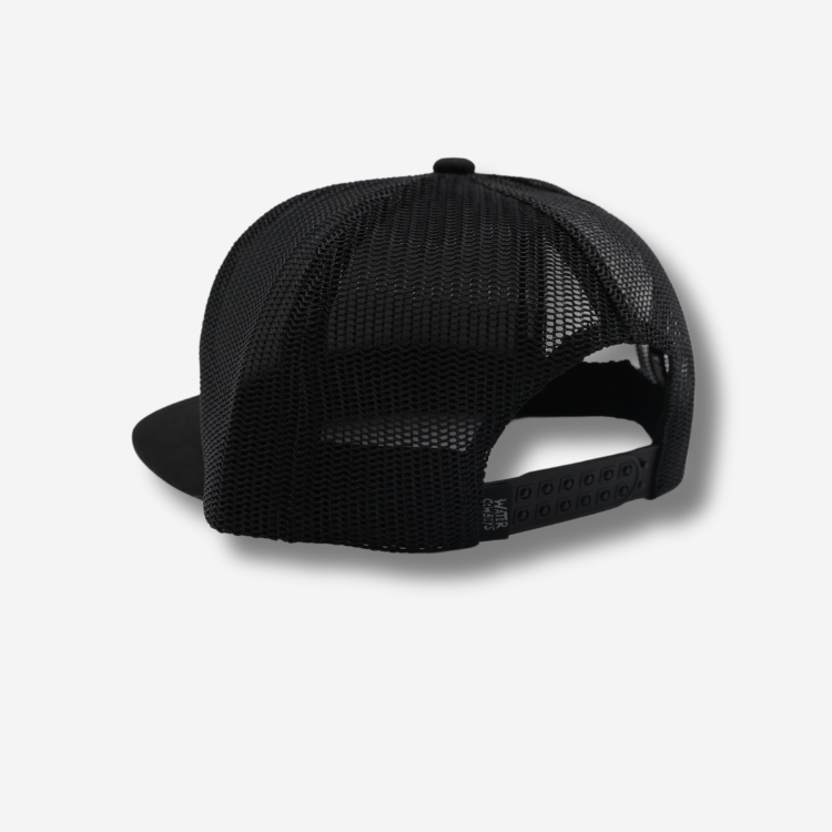 Black WC Leather Patch Trucker