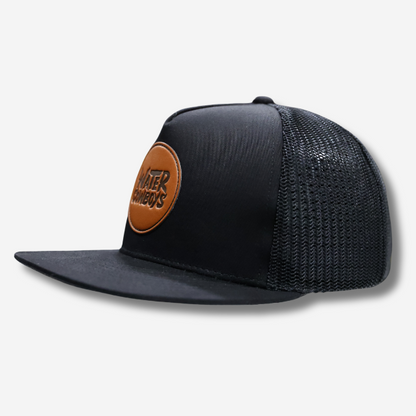 Black WC Leather Patch Trucker