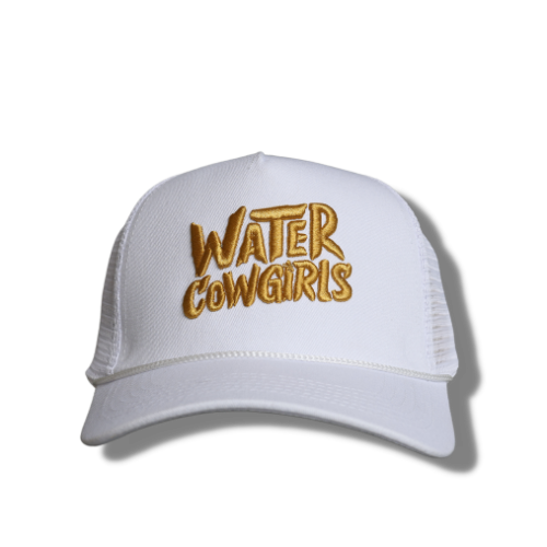Water Cowgirls Logo Hat White